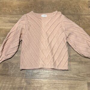 ALLISON NY Blush Sweater Size Small (Balloon Sleeve)